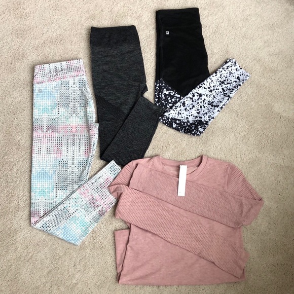 Fabletics Other - Fabletics bundle, 3 leggings 1 long sleeve top